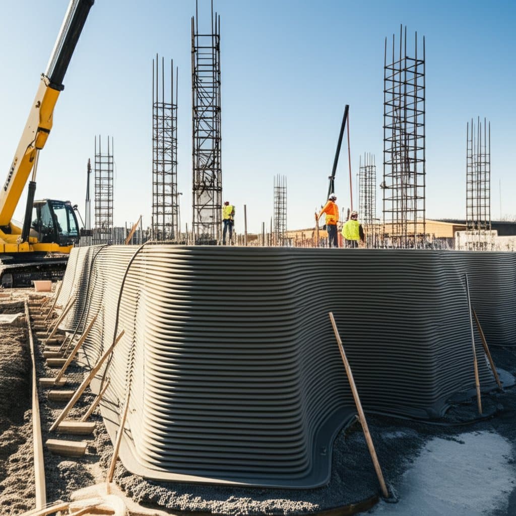 Featured image for 3D Concrete Printing Cuts Foundation Time by 60%