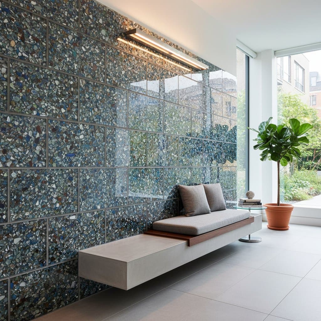 Featured image for Recycled Glass Masonry Blends Sustainability with Creative Design
