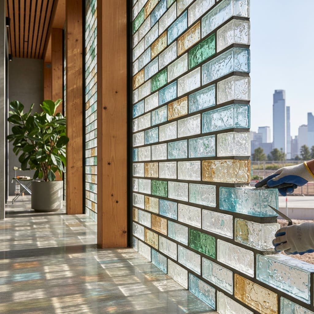Recycled Glass Bricks Cut Carbon While Adding Beauty