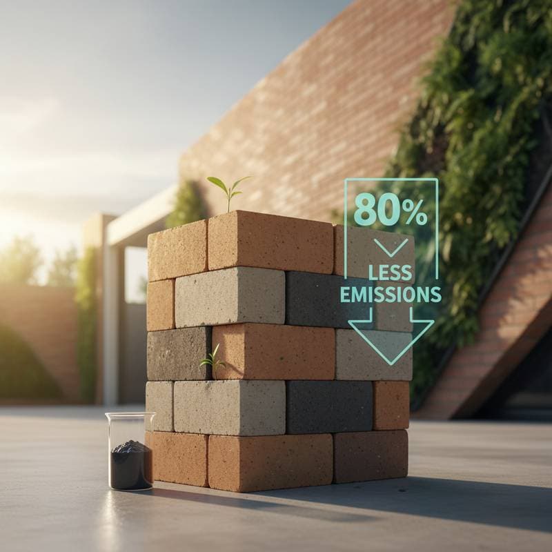 Zero-Cement Bricks Cut Emissions 80% While Staying Strong