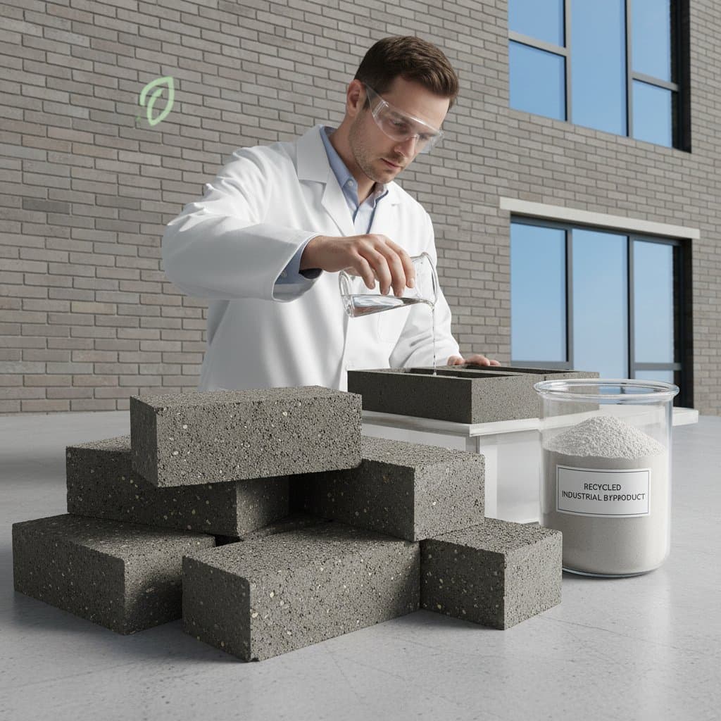 Featured image for Zero-Cement Bricks Cut Emissions Using Fly Ash Chemistry