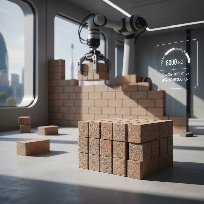 Featured image for Zero-Cement Bricks Hit 8,000 PSI at Half the Cost