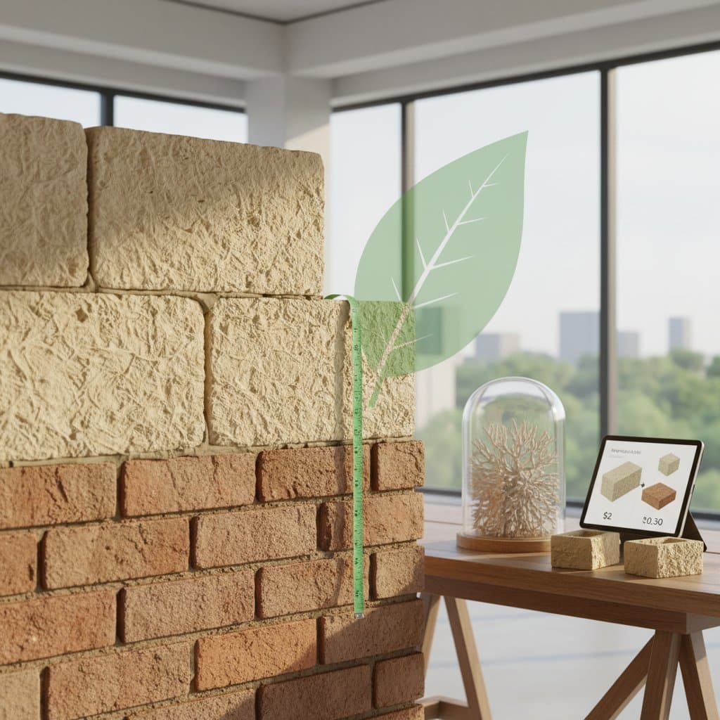 Featured image for Fungus Bricks Cost $2 vs Traditional Clay Masonry