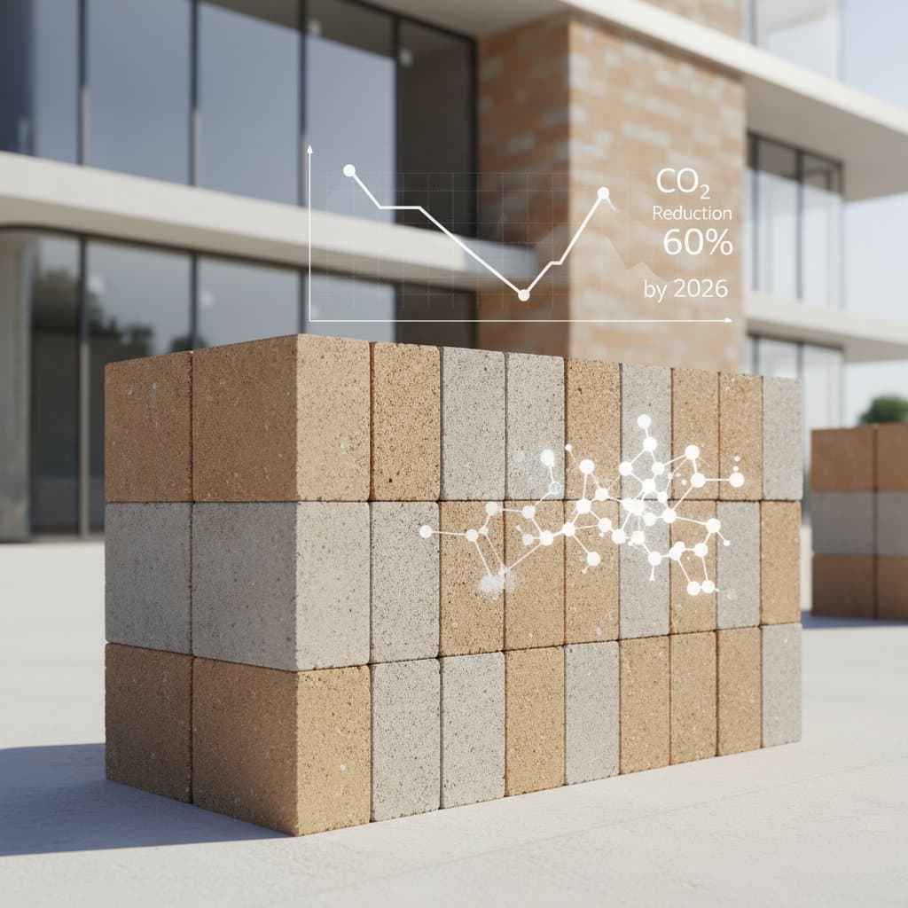 Featured image for Zero-Cement Bricks Cut Carbon 60% by 2026