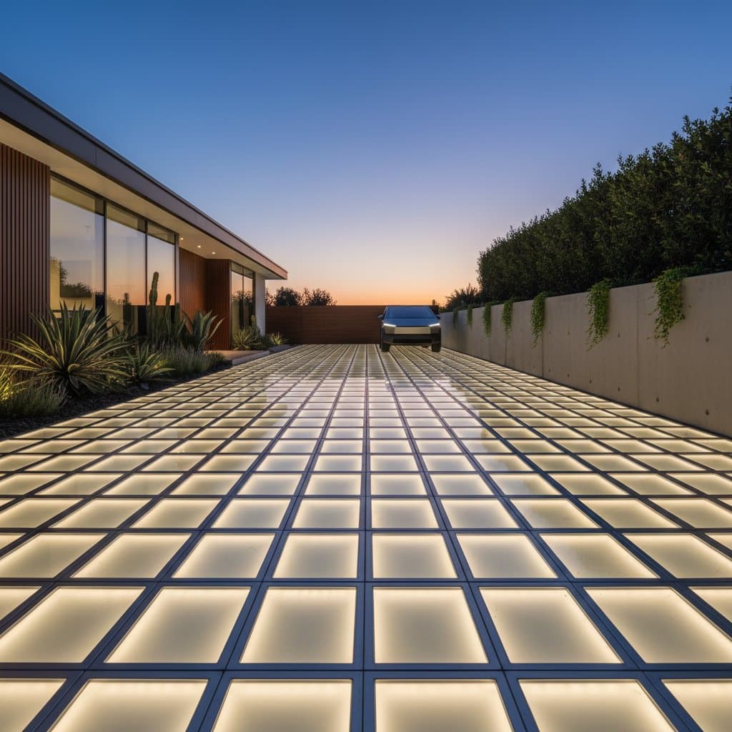Featured image for Solar Pavers Light Your Driveway Without Wiring