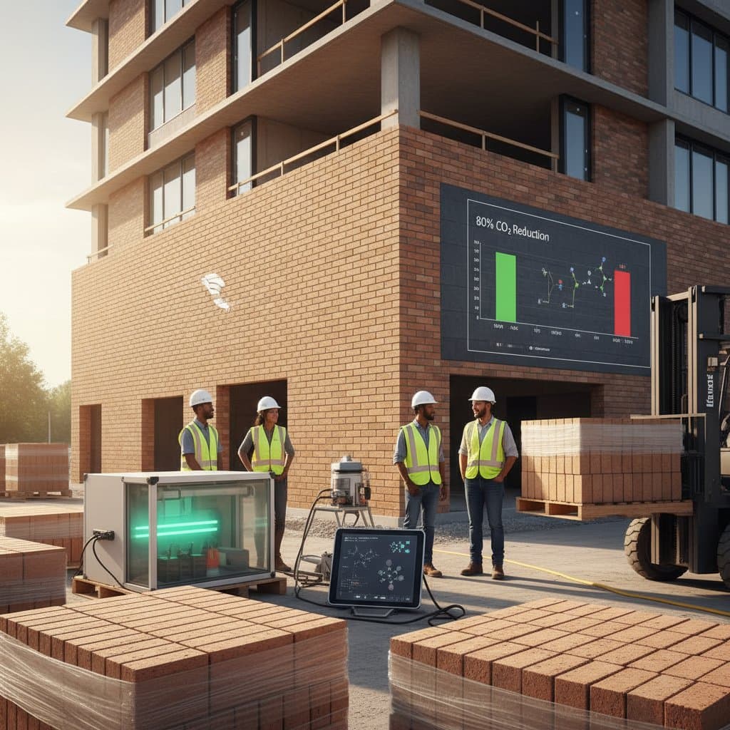 Featured image for Zero-Cement Bricks Cut Carbon by 80% in 2026