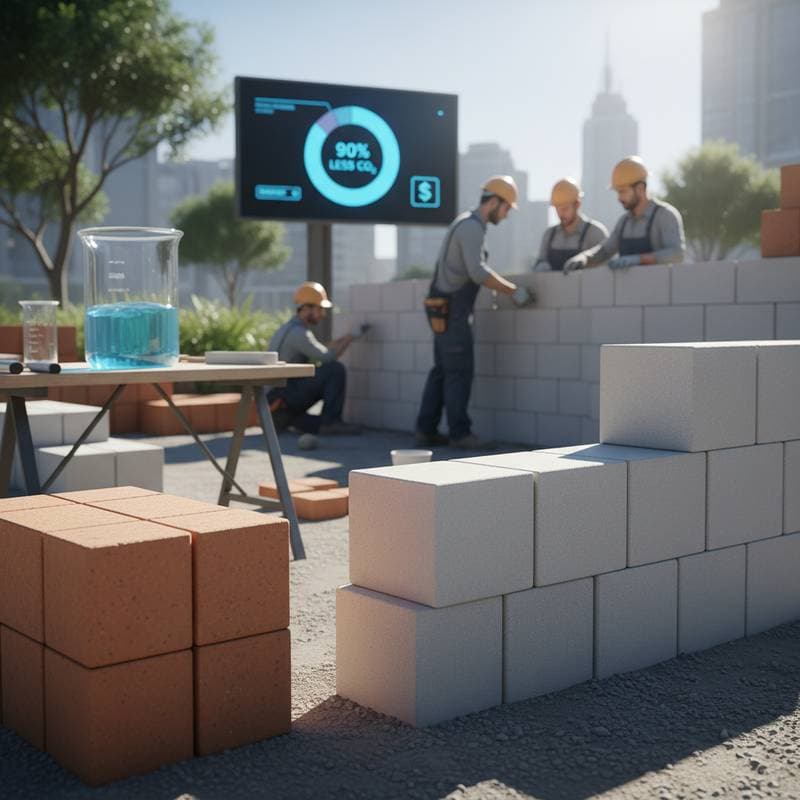 Featured image for Zero-Cement Bricks Cut CO₂ by 90% and Cost Less