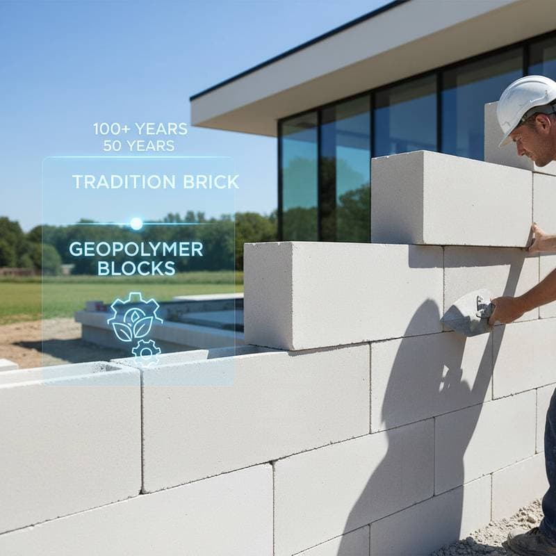 Featured image for Geopolymer Blocks Outlast Brick by 50 Years Easily