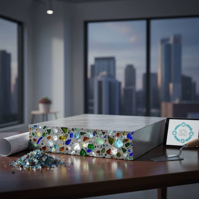 Featured image for Recycled Glass Cuts Concrete Waste While Adding Strength