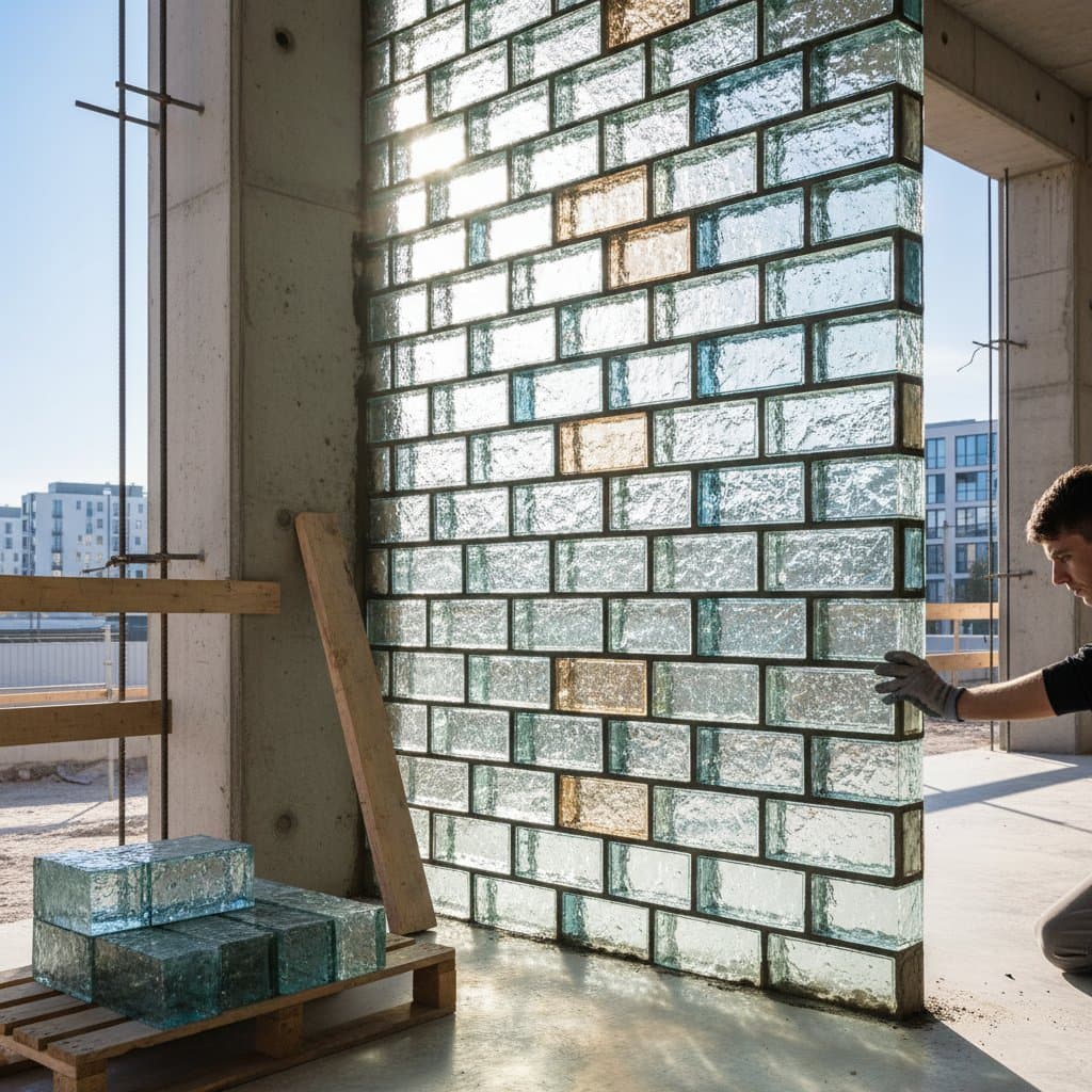 Featured image for Recycled Glass Bricks Cut Waste While Matching Concrete Strength