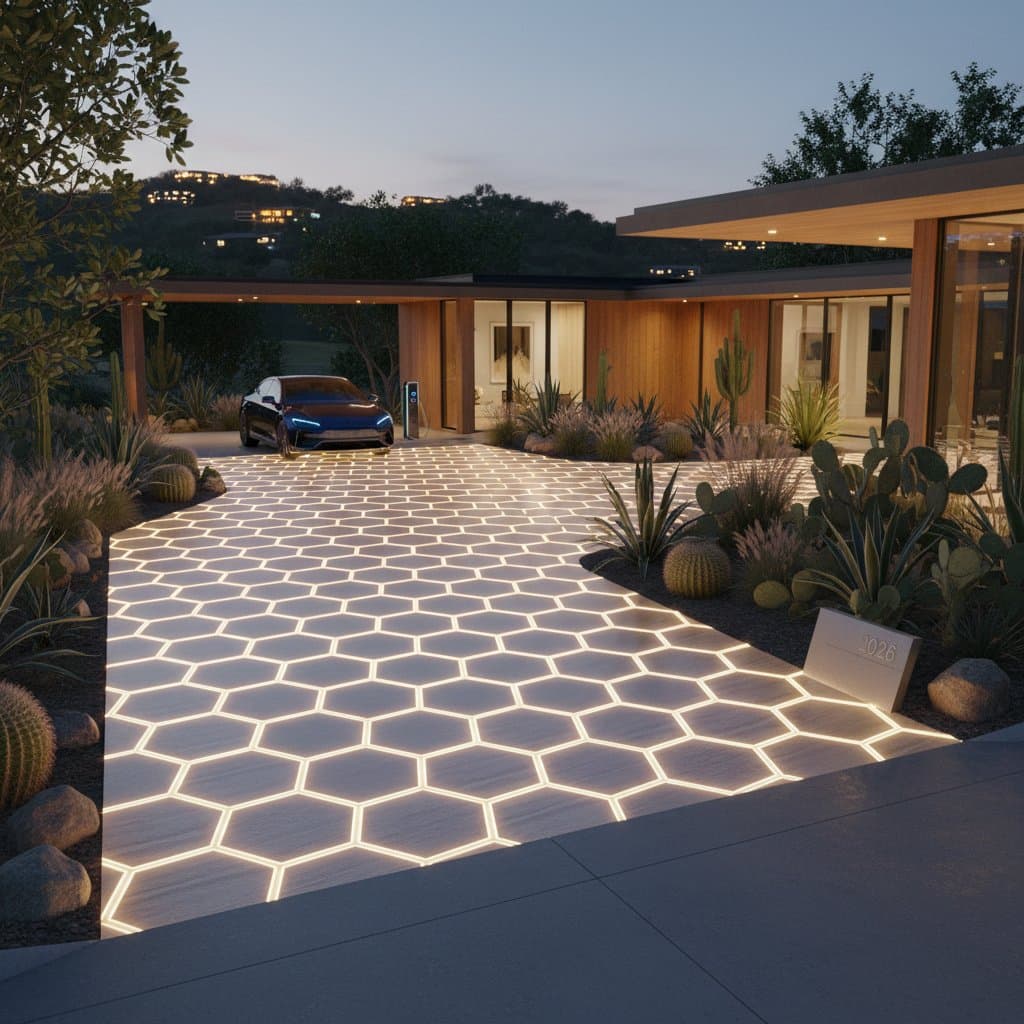 Featured image for Solar Pavers Light Driveways for $18-30 Per Foot