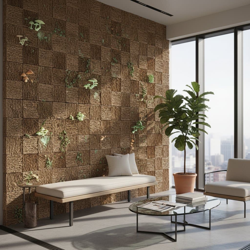Featured image for Mycelium Bricks Turn Farm Waste Into Living Walls