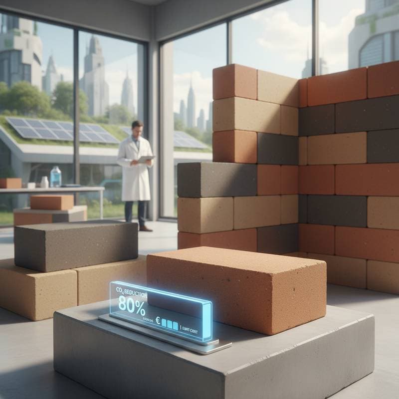 Featured image for Geopolymer Bricks Cut CO₂ by 80% at $1 Per Unit