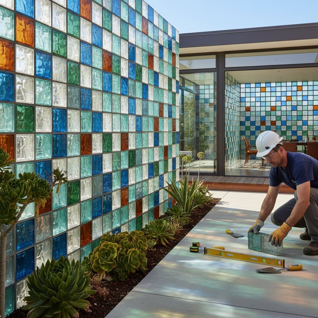 Featured image for Recycled Glass Bricks Cut Waste While Building Walls