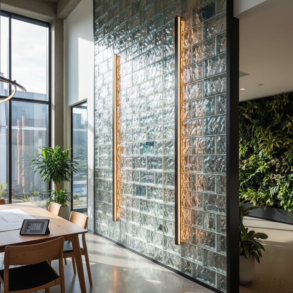 Featured image for Recycled Glass Bricks Bring Light to Green Building