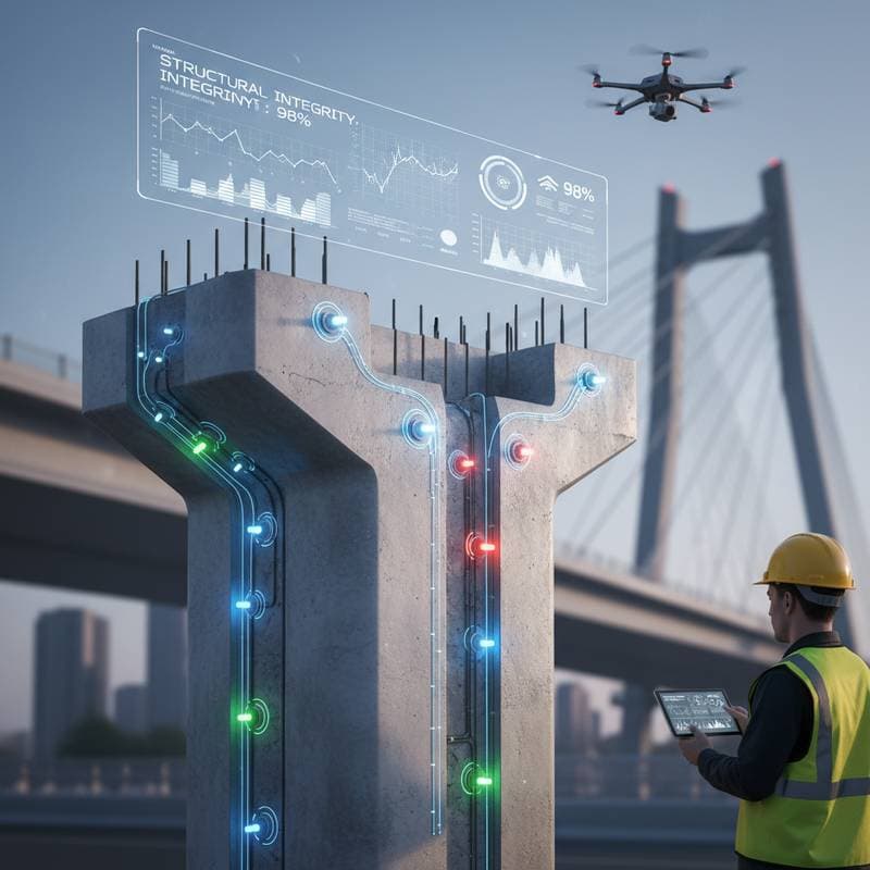 Featured image for Smart Concrete Sensors Catch Hidden Damage Early