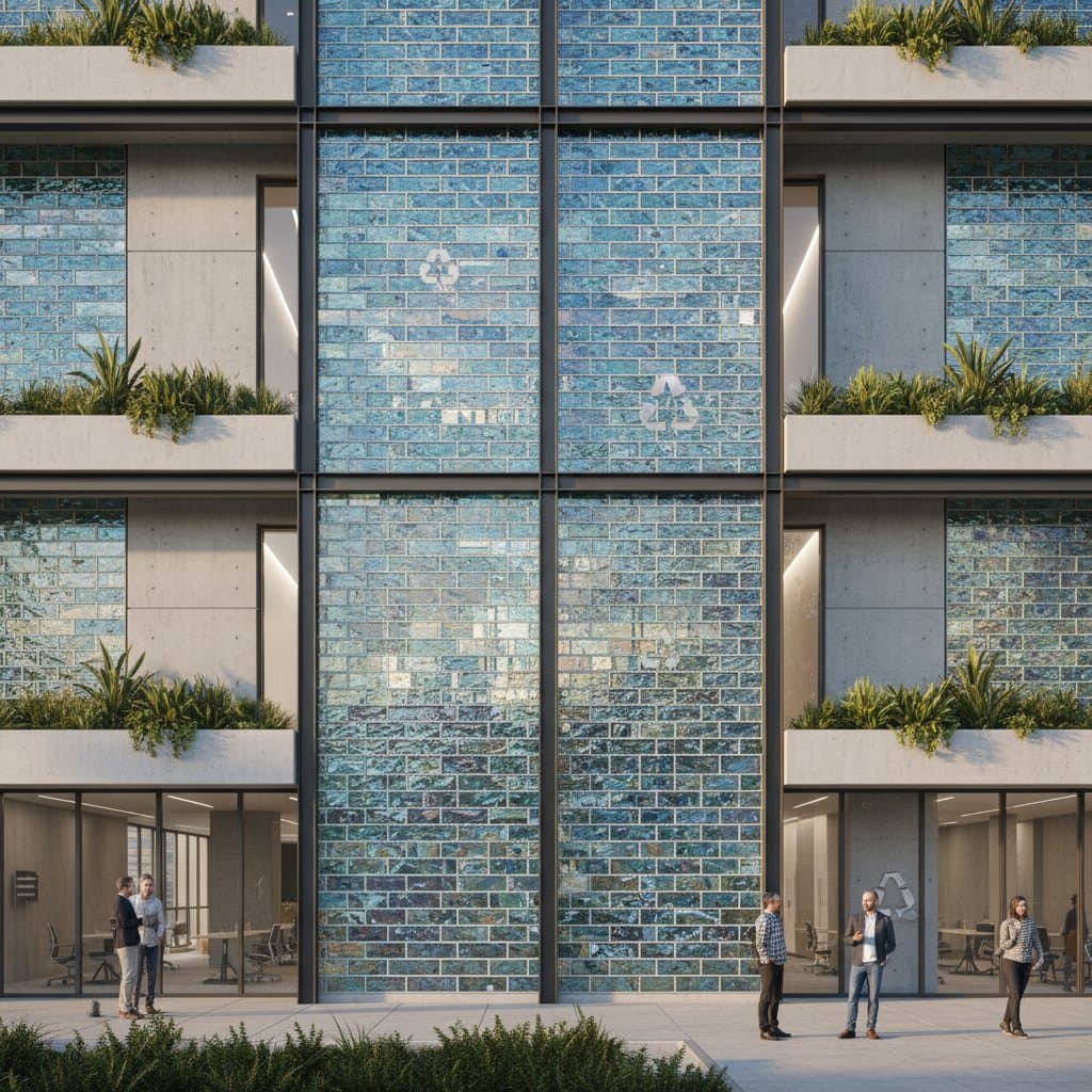 Featured image for Recycled Glass Bricks Match Concrete at Half the Carbon