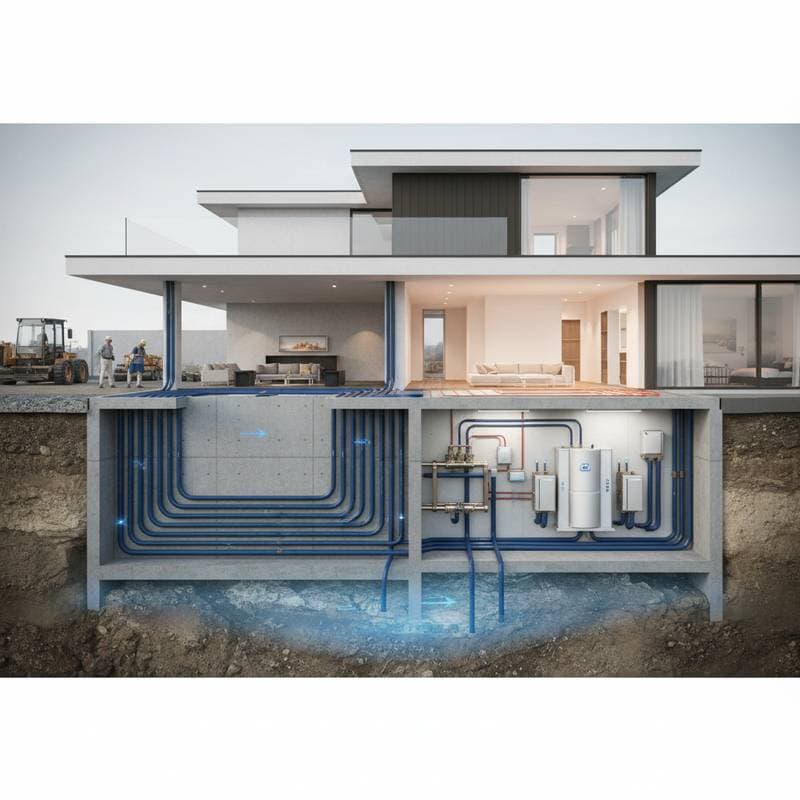 Image for Cut HVAC Bills 60% with Foundation Geothermal Loops