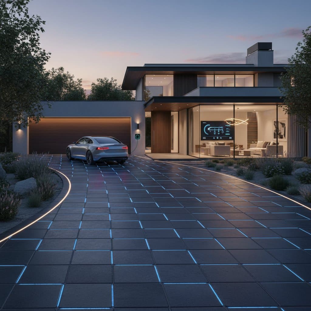 Image for Build a Solar Paver Driveway That Powers Your Home