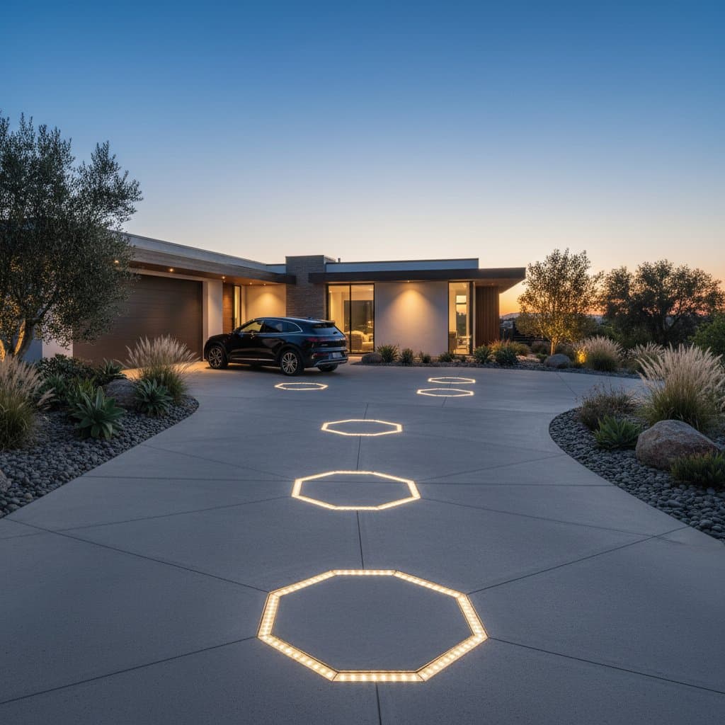 Image for Solar Pavers Light Your Driveway Without Wiring