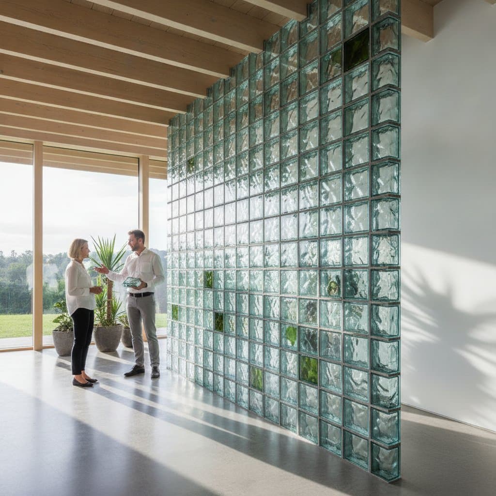 Featured image for Recycled Glass Bricks Bring Light and Sustainability