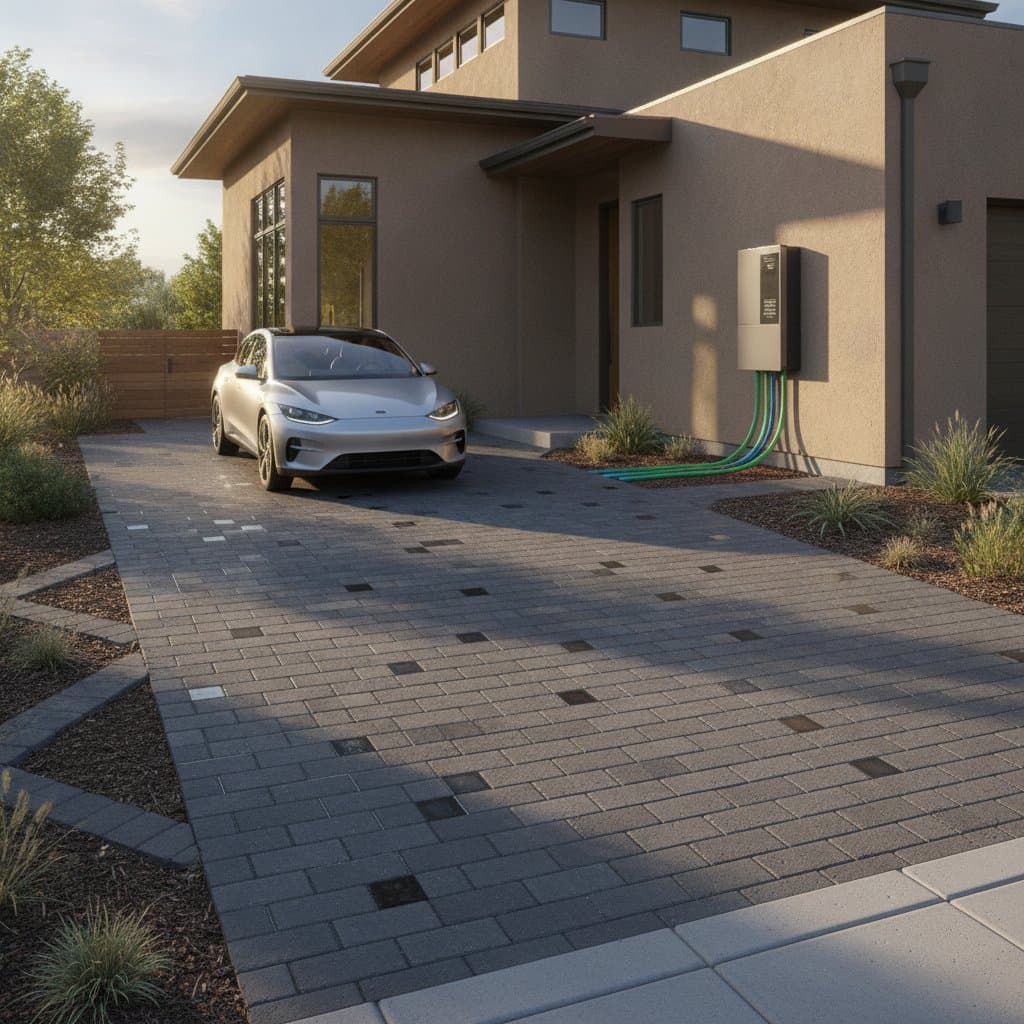 Featured image for Solar Pavers Generate Power Right Under Your Car