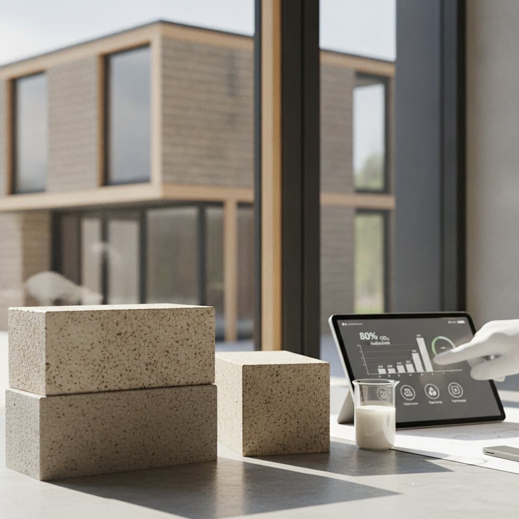 Featured image for Zero-Cement Bricks Cut Carbon by 80% While Matching Concrete Strength