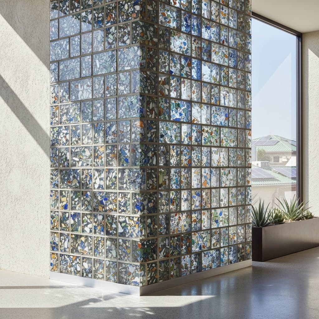 Featured image for Recycled Glass Masonry Costs $25-55 Per Square Foot
